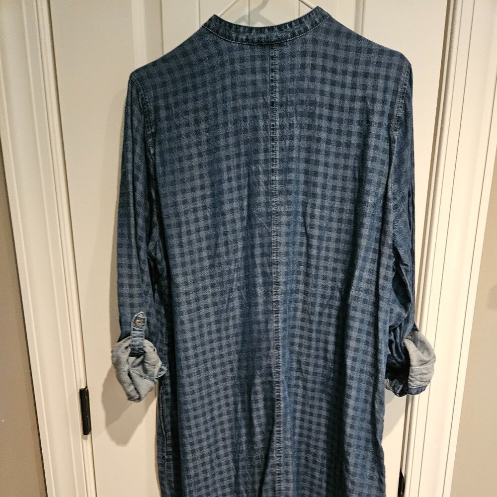 Size Large Chambray Checkered J.Jill Dress